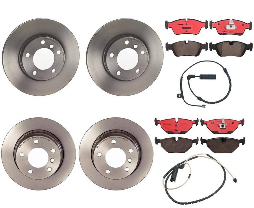 BMW Brembo Brake Kit - Pads &  Rotors Front and Rear (286mm/280mm) (Ceramic) 34356757896 - Brembo 1638728KIT